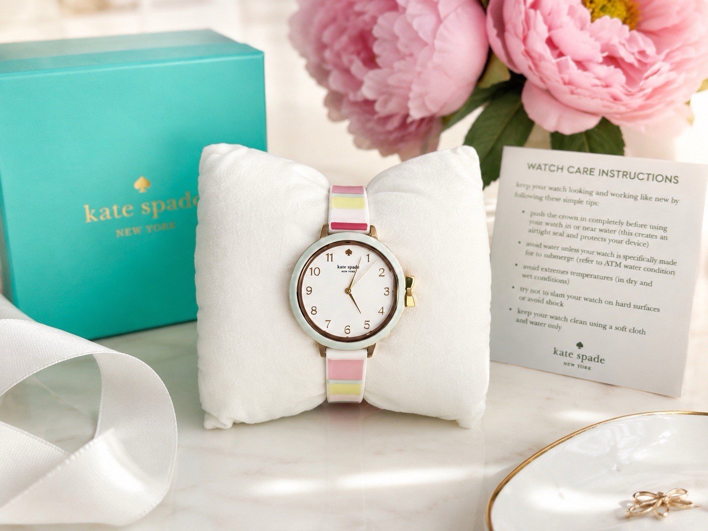 Kate Spade Live Colorfully Multi-Stripe Watch – KSW1410 – NEEDS NEW BATTERY