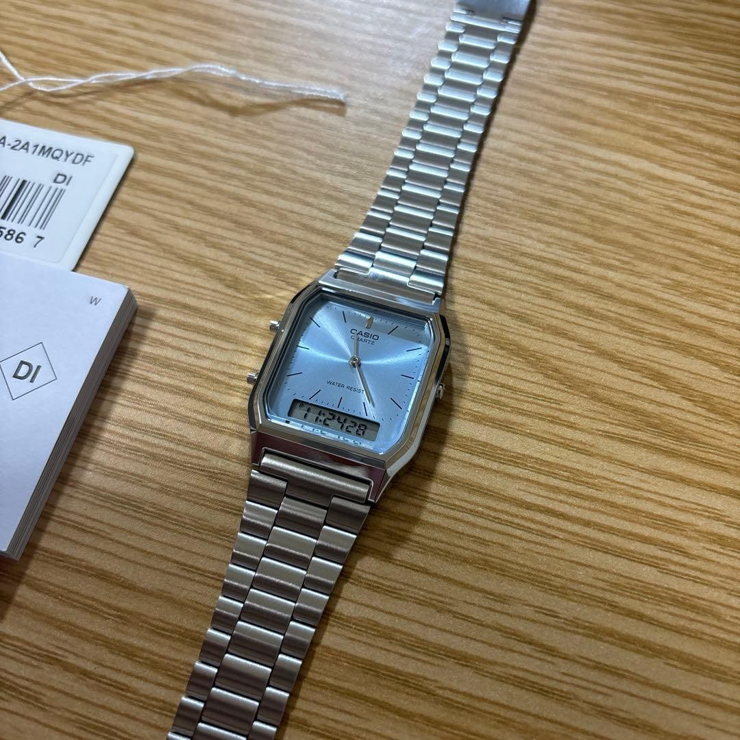 Brand New CASIO AQ 230A 2A1 Ice Blue Ana Digi