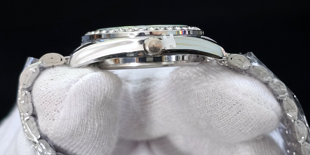 NEW! Casiru Ladies Rhinestone Bezel w/Pink Shell Dial Quartz Watch Stainless