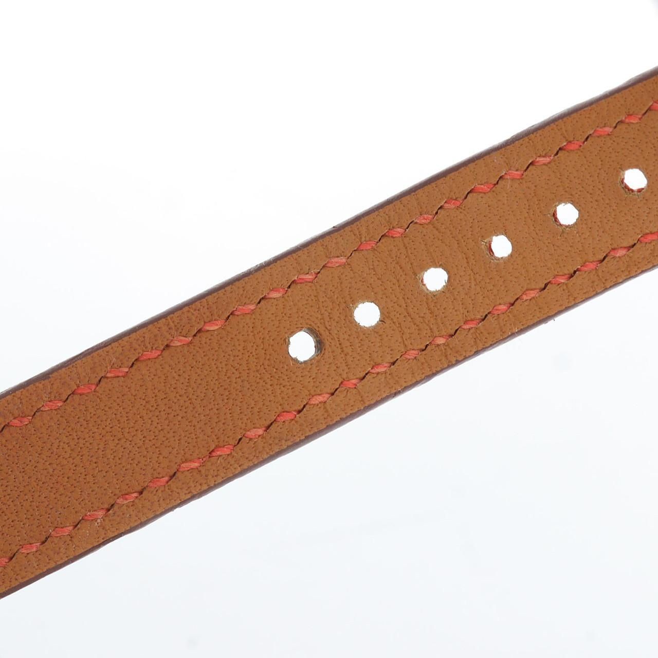 Hermes Watch Quartz Cape Cod Double Tour 8P-Diamond CC1.210 SS Red Strap