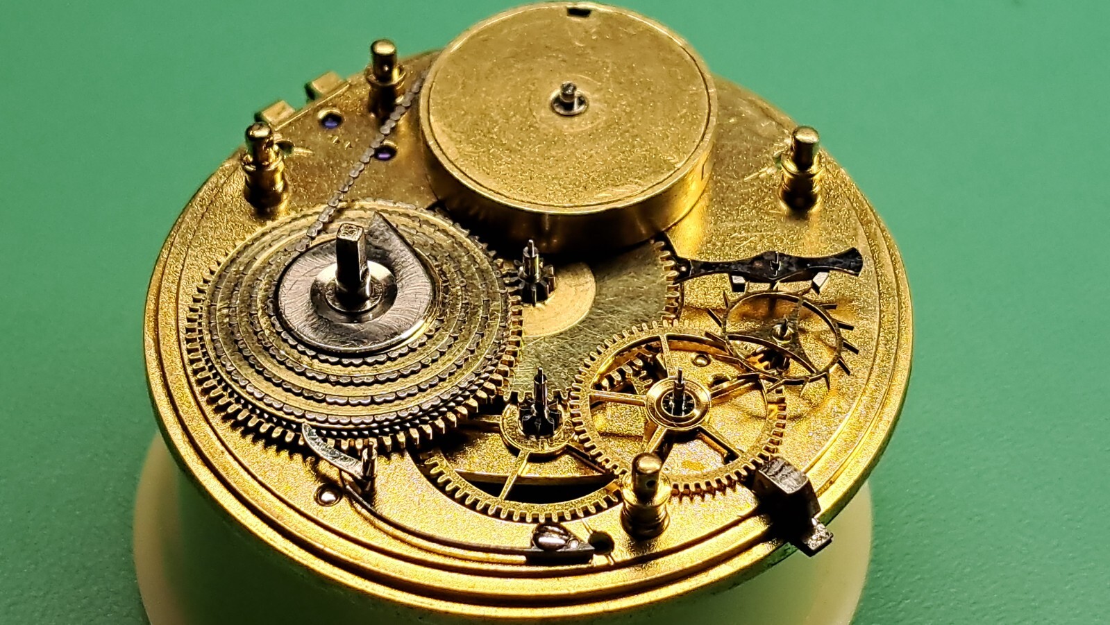 ⏳ DIFFICULT REPAIRS @ANTIQUE FUSEE POCKET WATCH DETENT CHRONOMETER/DUPLEX SILVER
