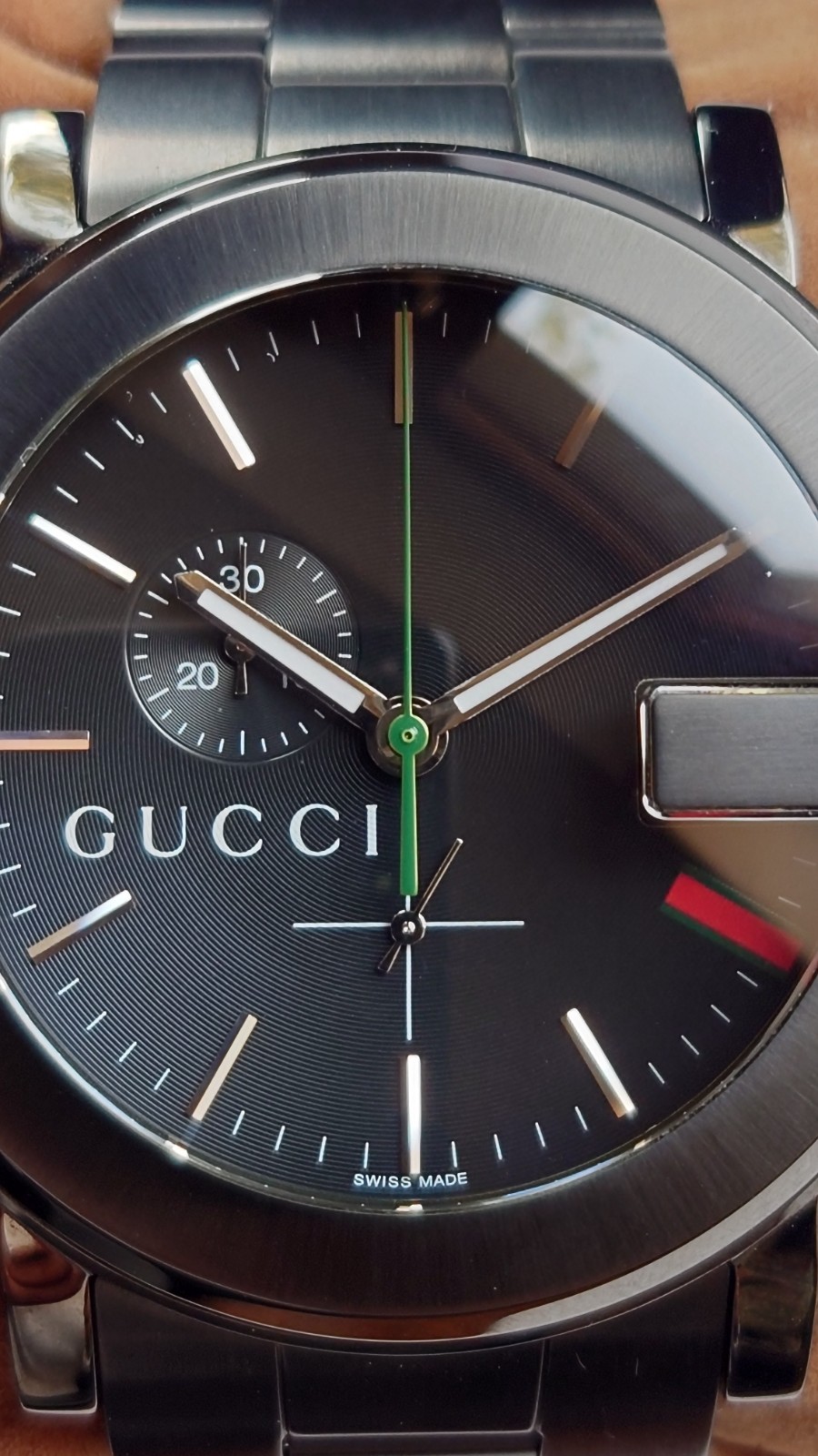 Gucci G‑Chrono YA101331 Unworn Serviced 2026 Full Set Box Links 44mm