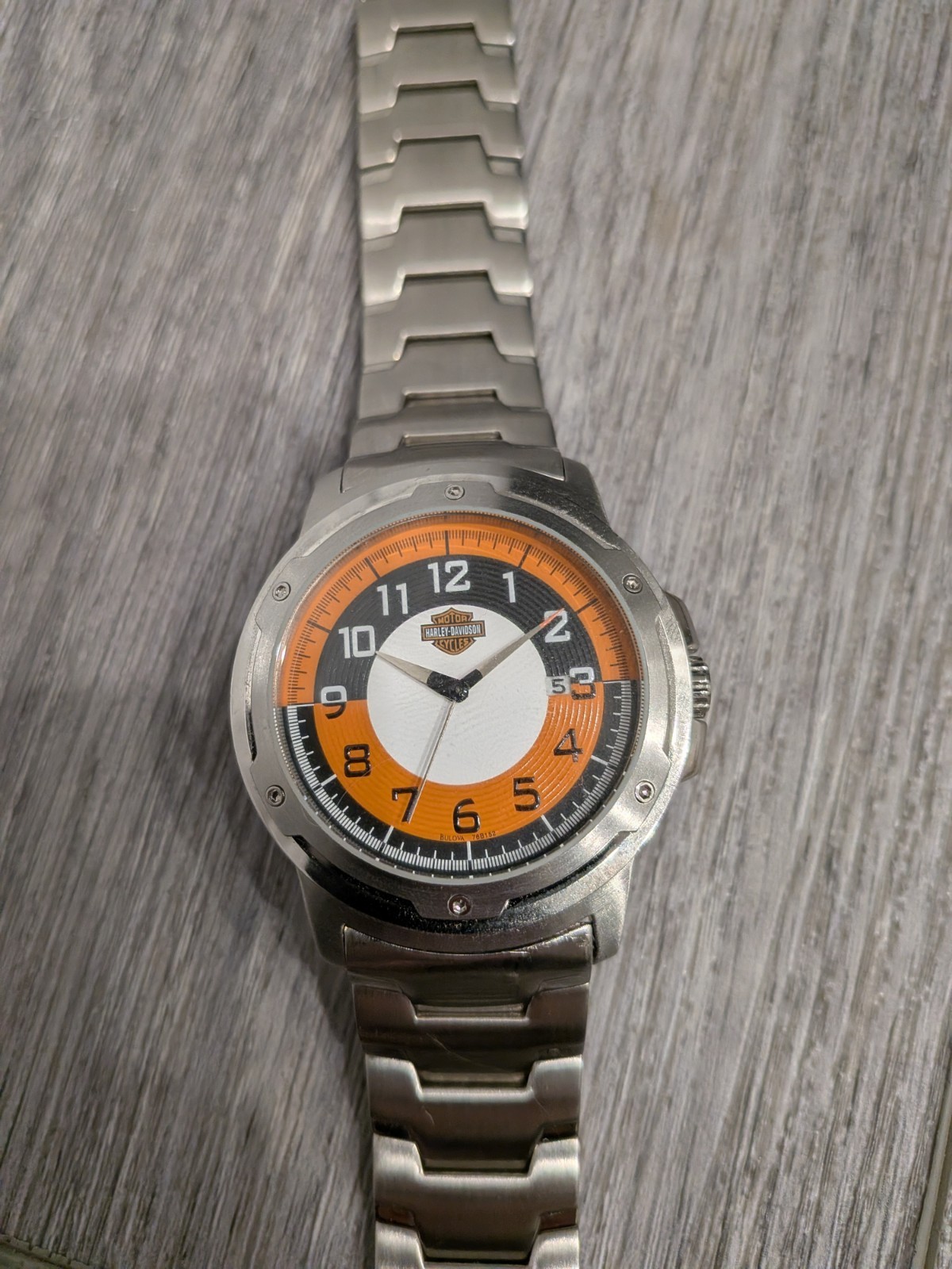 BULOVA MEN’S HARLEY-DAVIDSON Black And Orange Watch