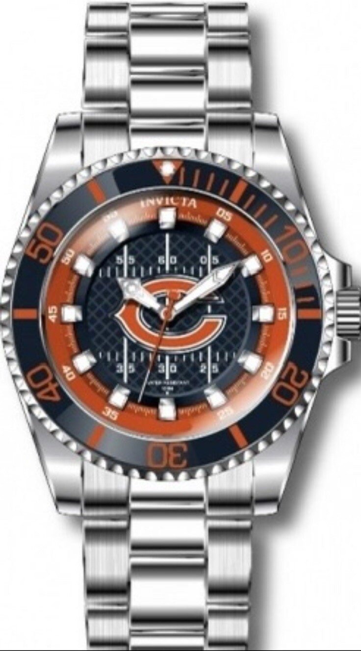 New Invicta Women’s Watch NFL Chicago Bears Quartz Black and Orange Dial 36934