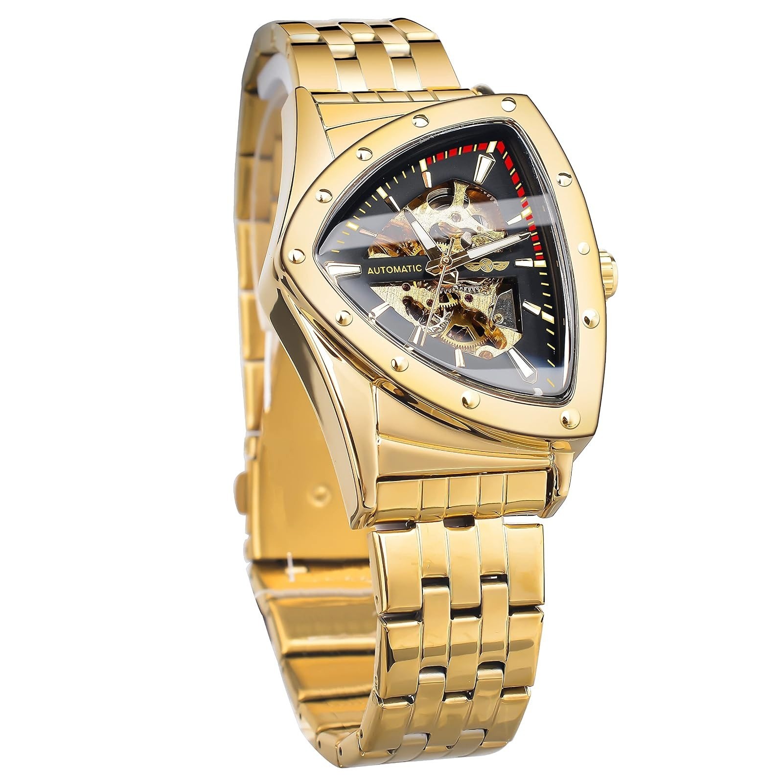 FORSINING Automatic Mechanical Skeleton Watch for Men – Luminous Dial