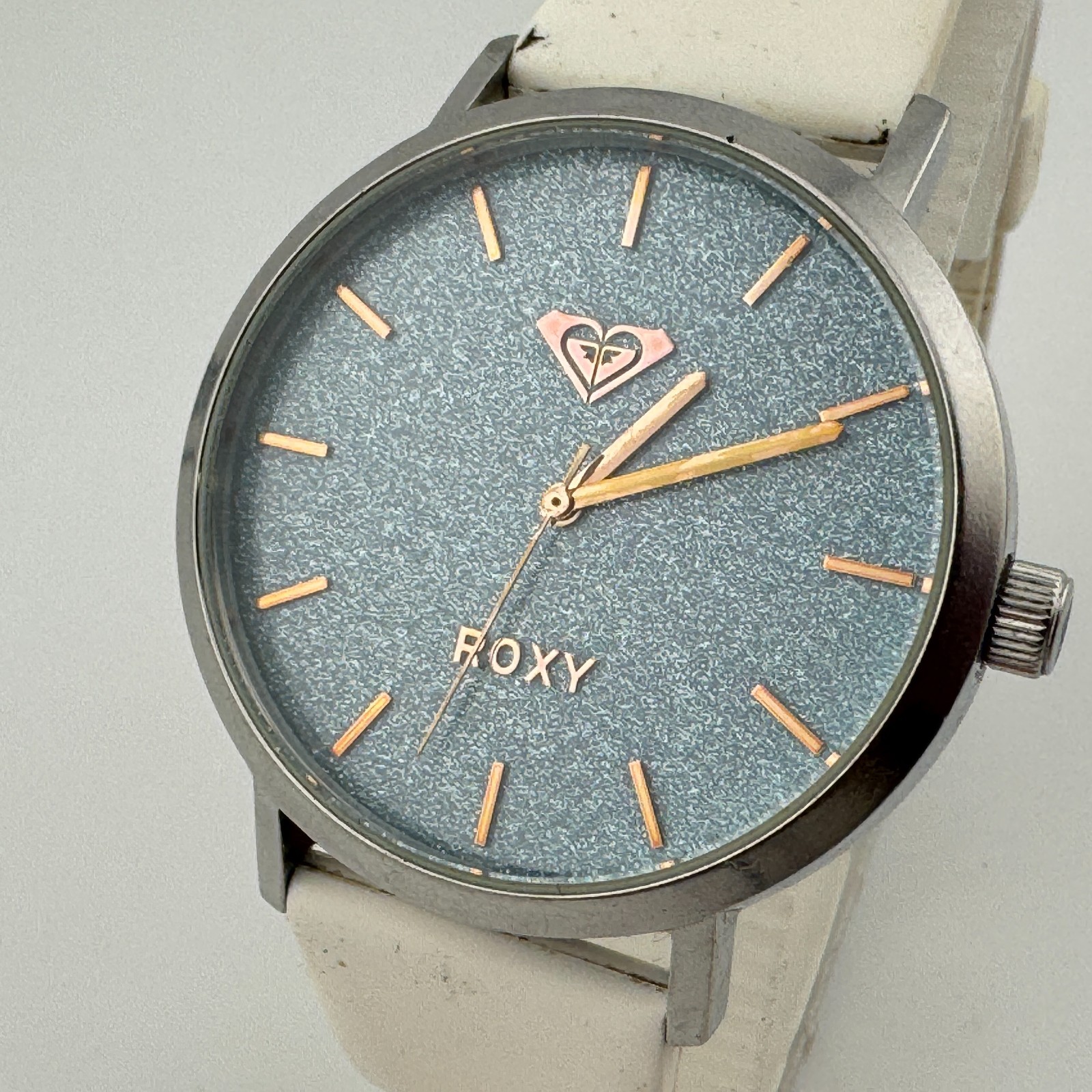 Roxy Quartz Watch The Royal Unisex 50m Silver Steel Analog ~ Needs Battery