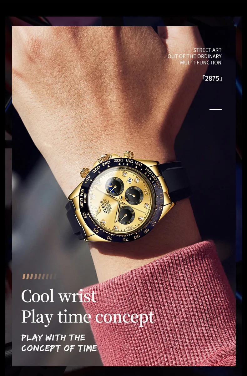 OLEVS 2875 Luxury Men Watch Quartz Man Watches Waterproof Luminous Top Brand