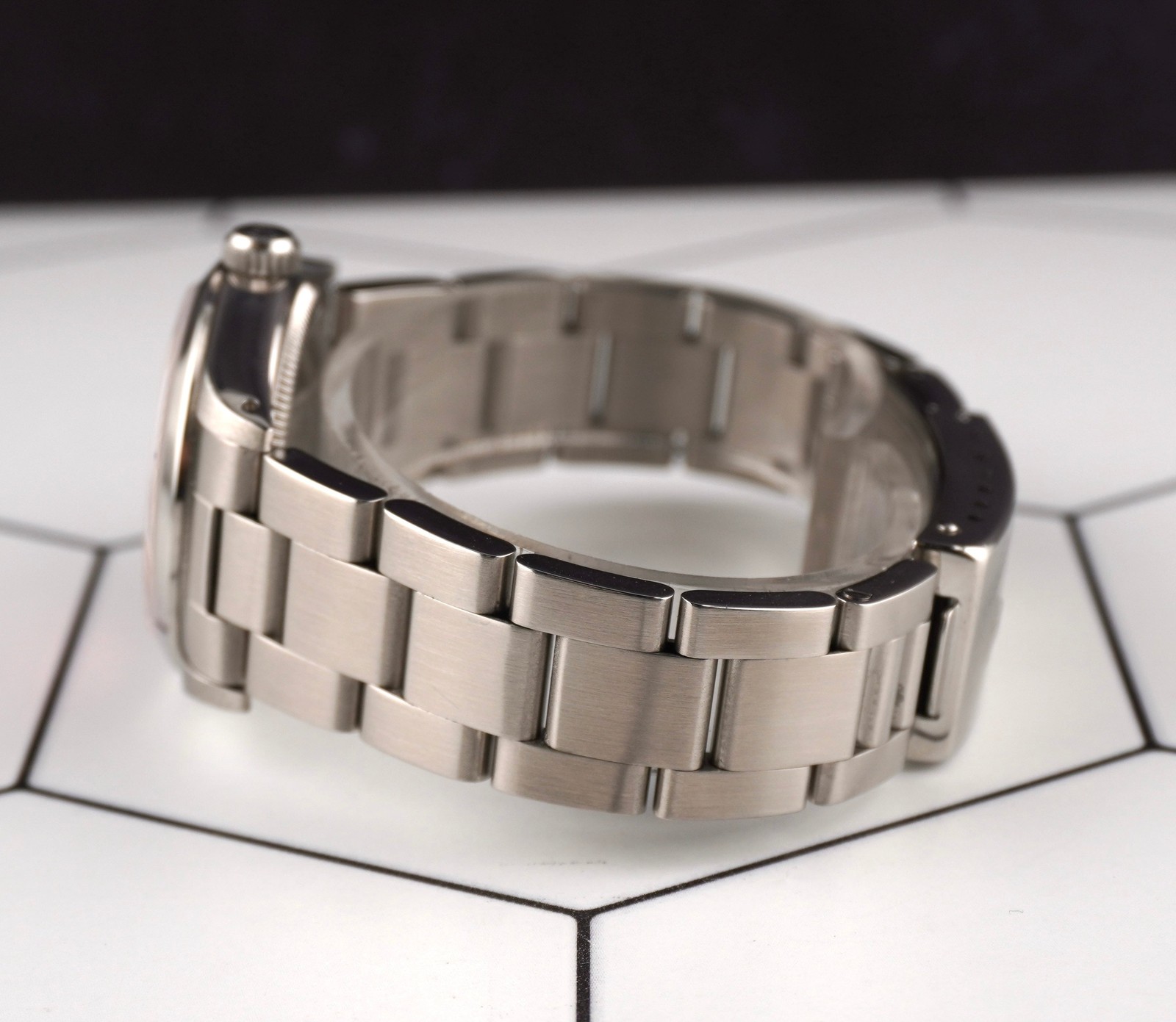 Rolex Oyster Perpetual 31mm Stainless Steel Lavender Dial Watch Ref 67480