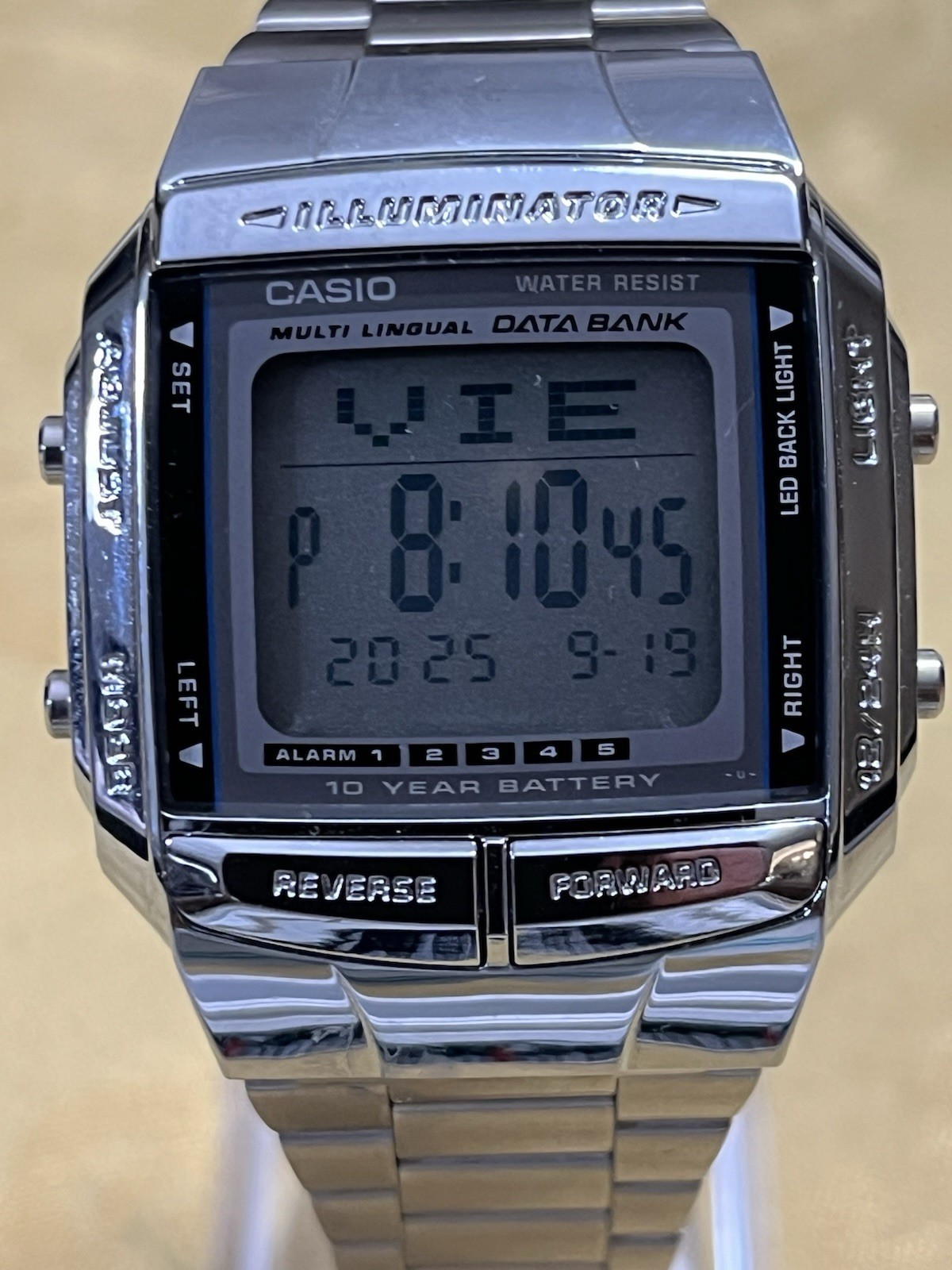 CASIO DataBANK DB-360 Men’s Watch, Working, Multi-function, 13 Languages USED