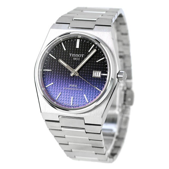 TISSOT PRX Powermatic T137.407.11.051.01 Black Stainless Mens Watch New in Box
