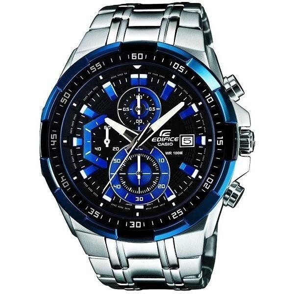 CASIO EFR 539D 1A2 Men s Watch Blue Silver CASIO EDIFICE 100m Water Resistant Ch