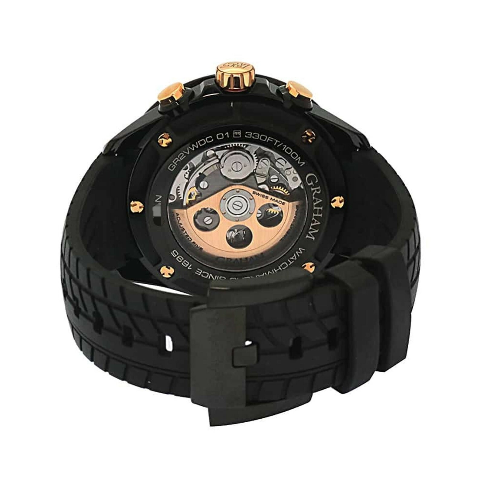 GRAHAM SILVERSTONE RS SKELETON BLAC & GOLD CHRONO 2STAZ.B02A R