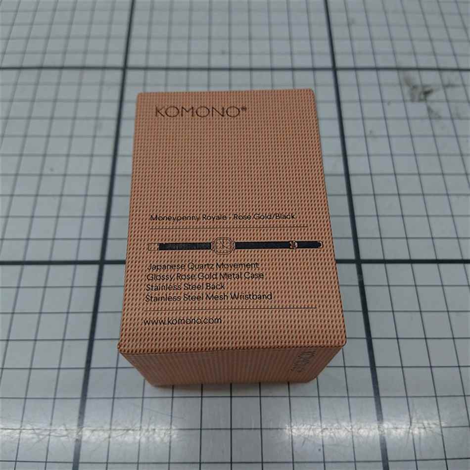 [A1R] Komono Moneypenny Royale Rose Gold Black Ladies Wristwatch Elegant [x8w]