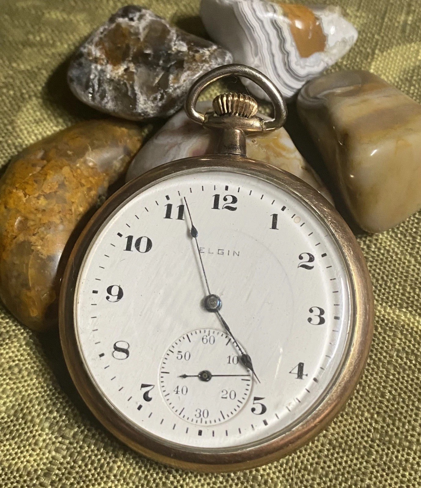 Antique ELGIN 1918, 12s, 17j, Grade 345 Model 3 Pocket Watch