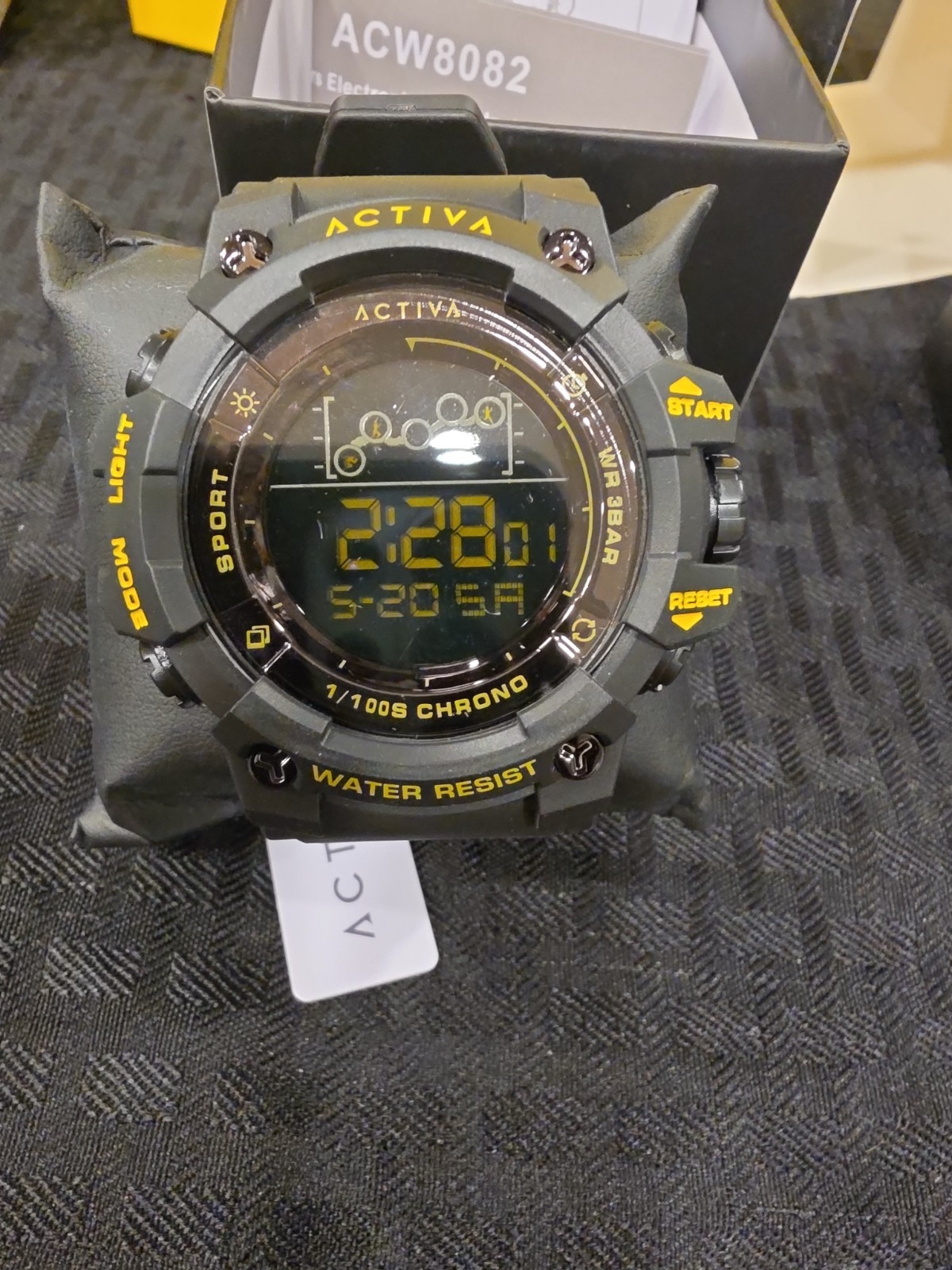 Activa X Invicta Digital Unisex Watch – 50mm, Black ACW8082-026 New