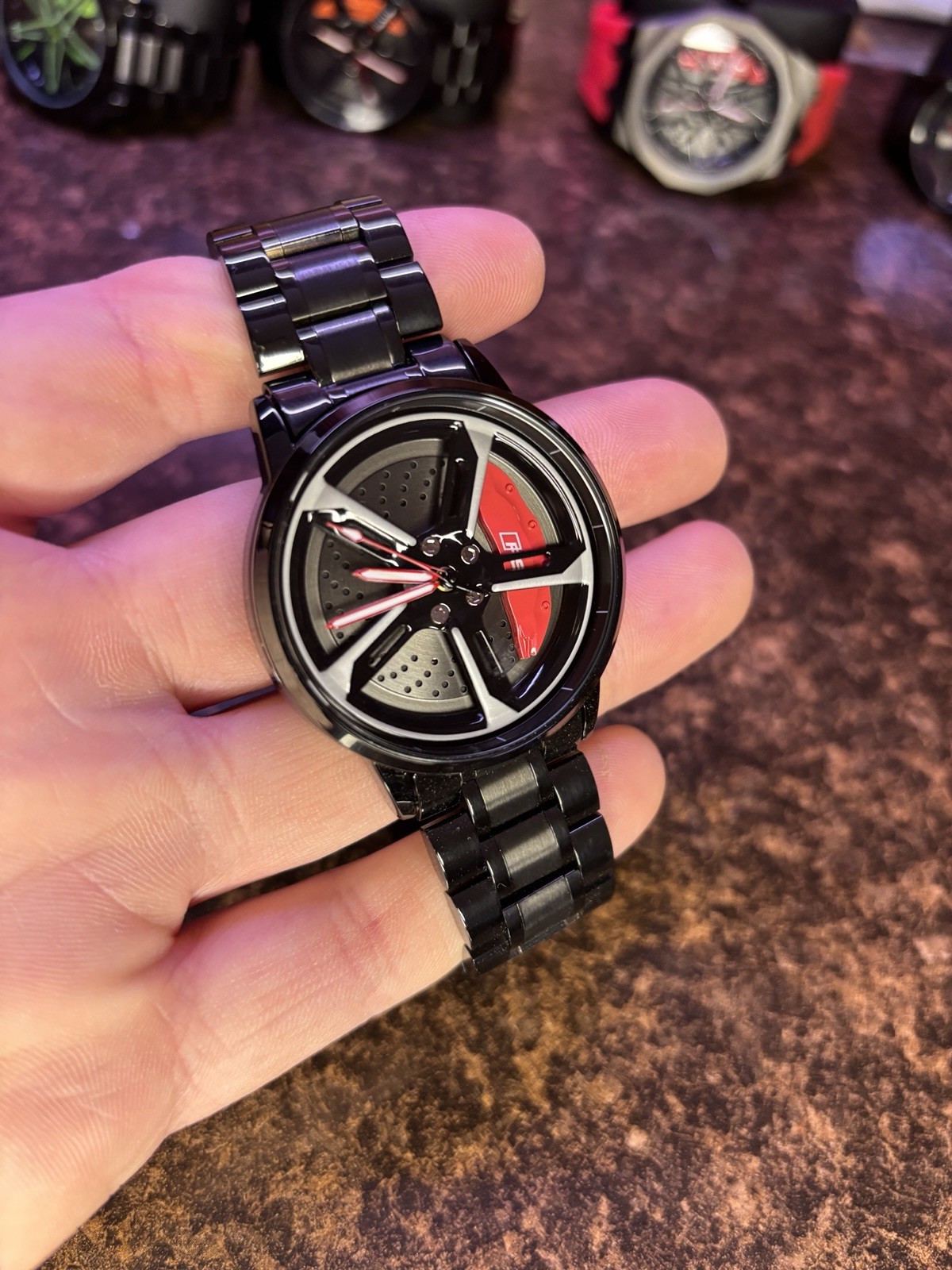 RS7 spinning wheel watch