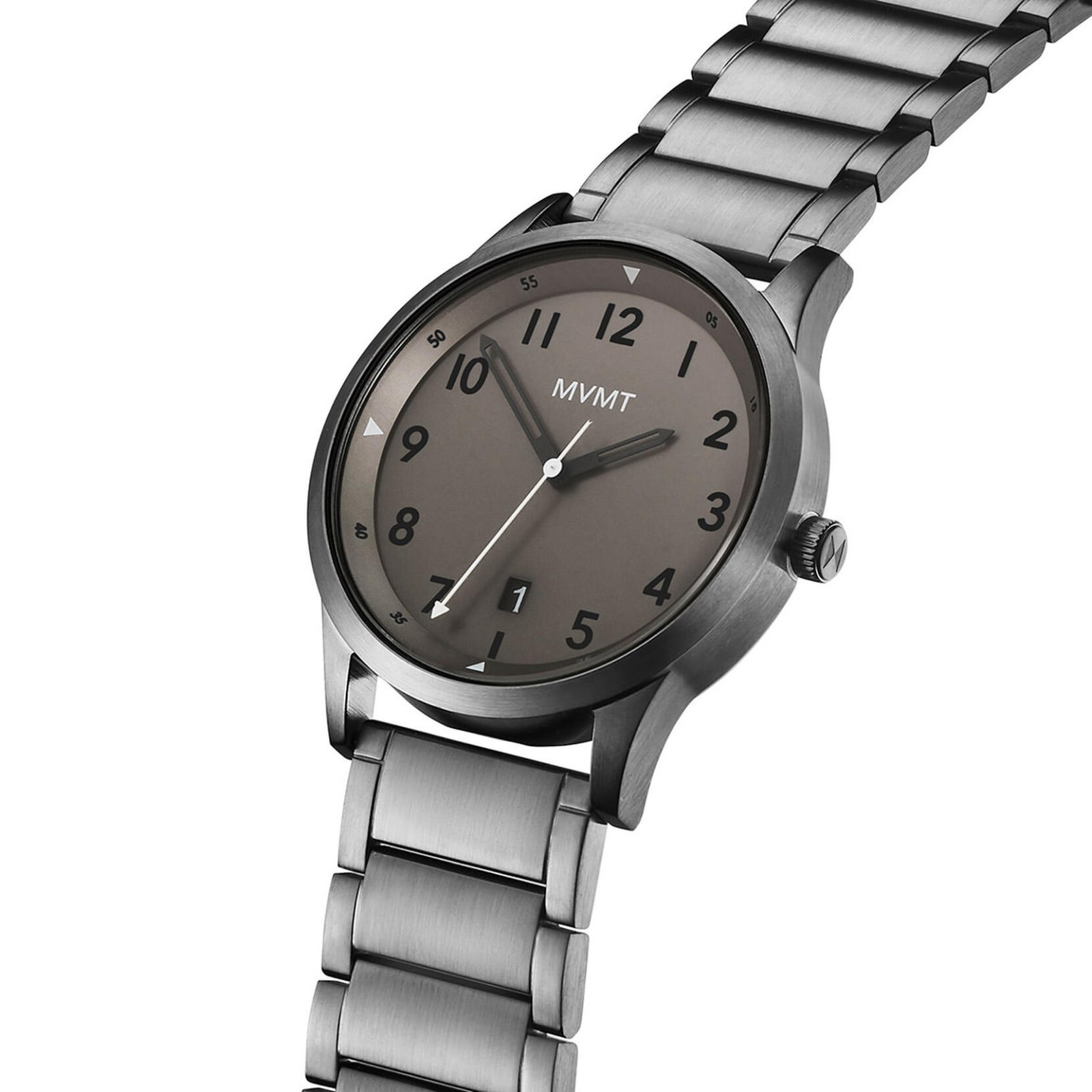 Men’s mvmt field watch 41mm case stainless steel bracelet date display $115 msrp