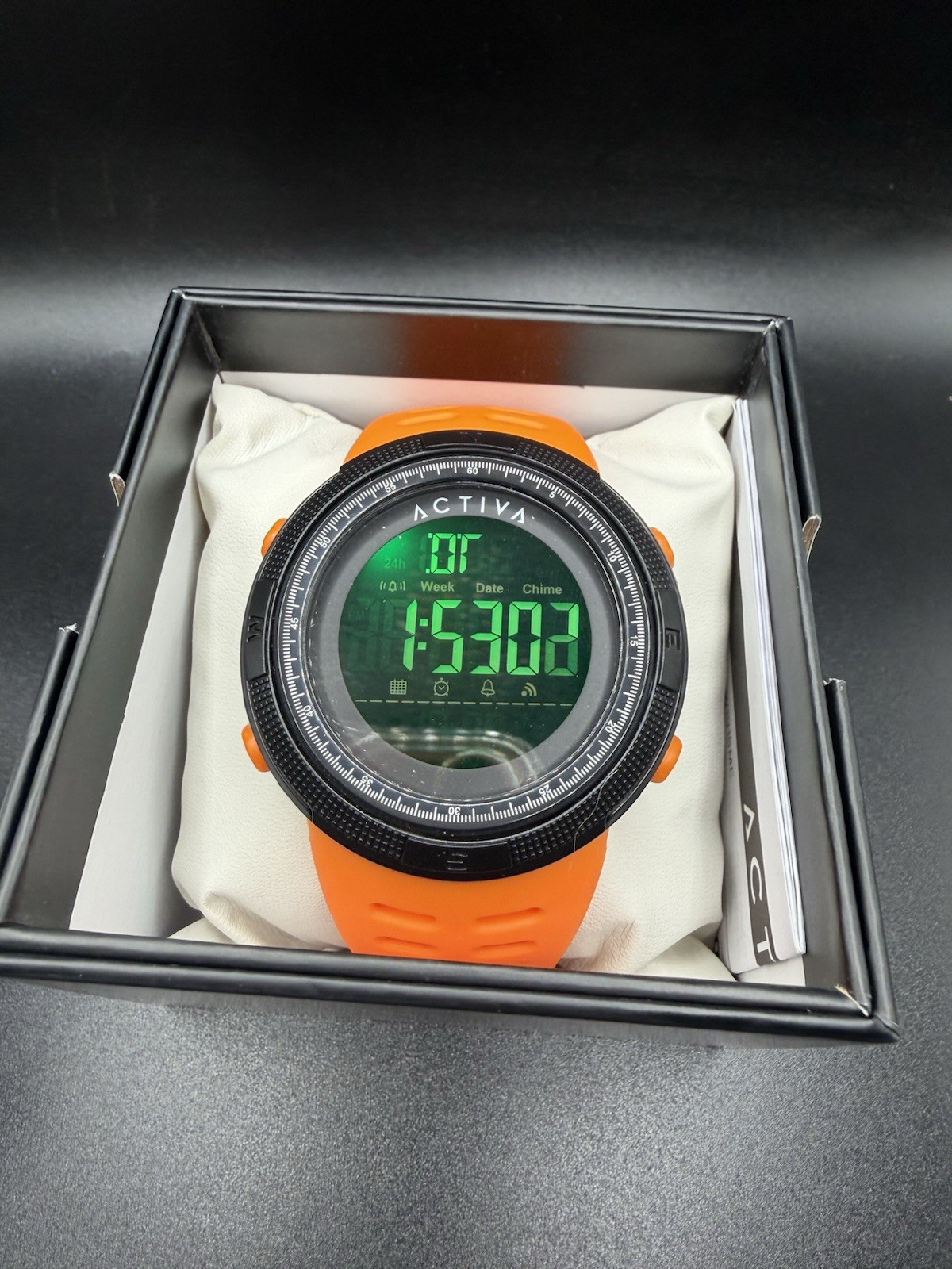 New Activa X Invicta Digital Essentials 50mm Orange ACW1915-006 Sport