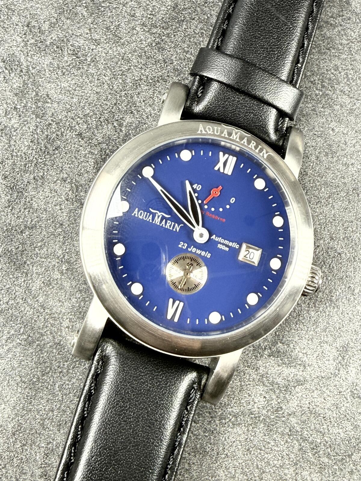 AquaMarin XL 0001 Automatic 45mm Swiss Power Reserve 23J Date Men’s Watch
