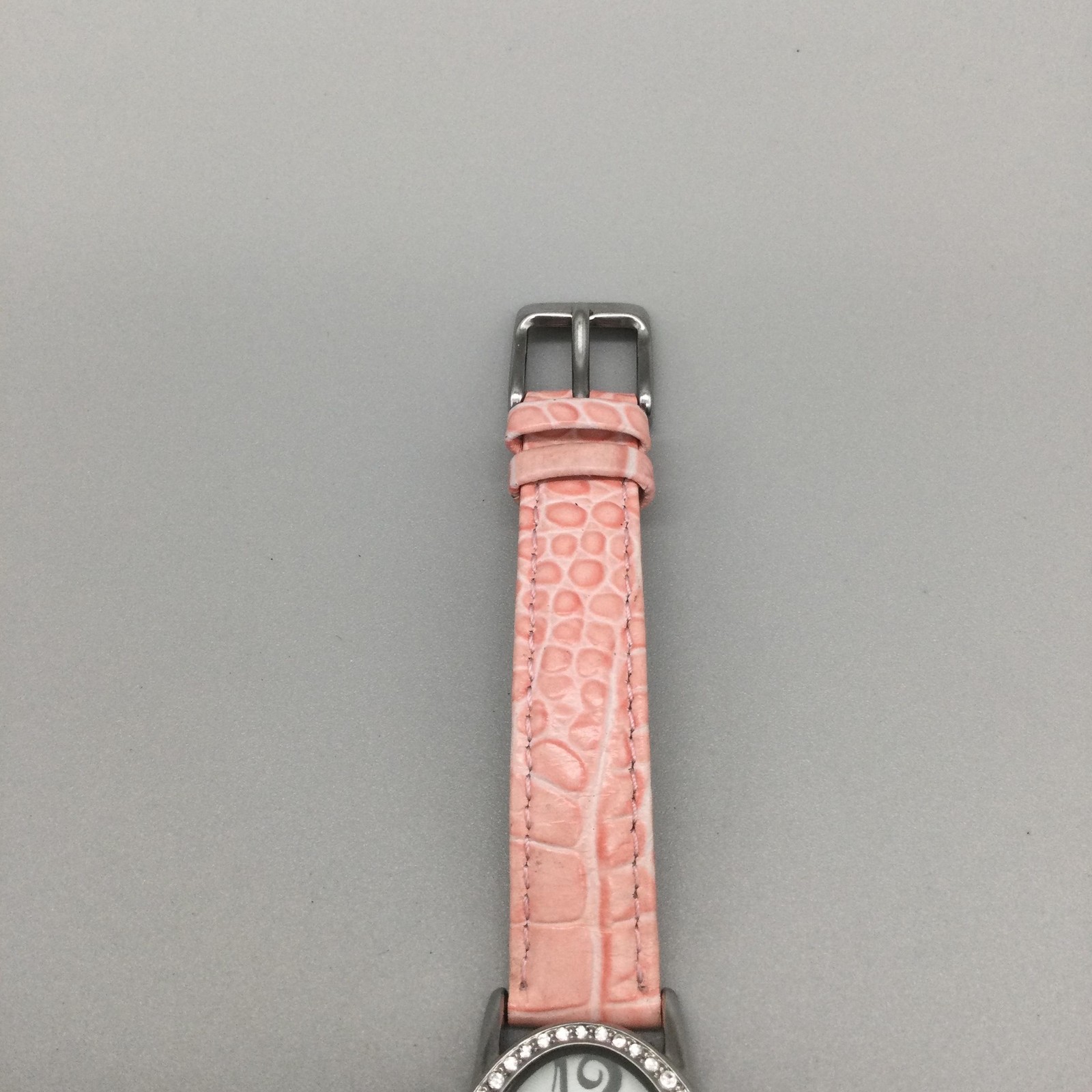 Anne Klein Womens Watch 26mm Oval Dial Pink Leather Crystals 10/6783