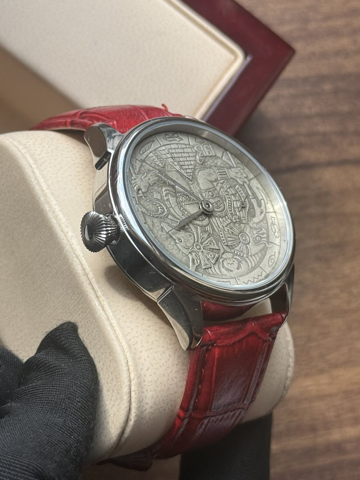 Vintage Watch Molniya Mechanical Aztec Maya Wrist Men Pharaonic Mesoamerican Rar