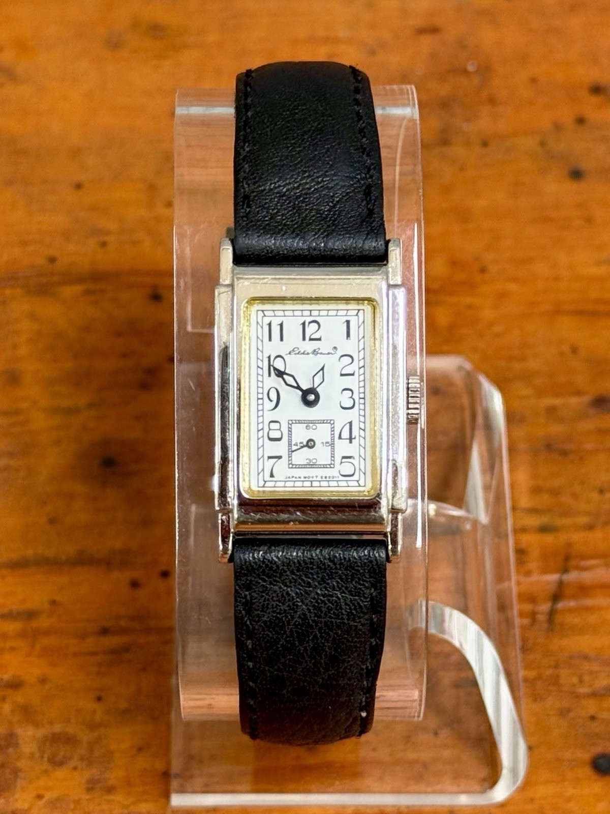 Vintage Eddie Bauer 70th Anniversary Watch 1920-1990 New Battery Runs Leather