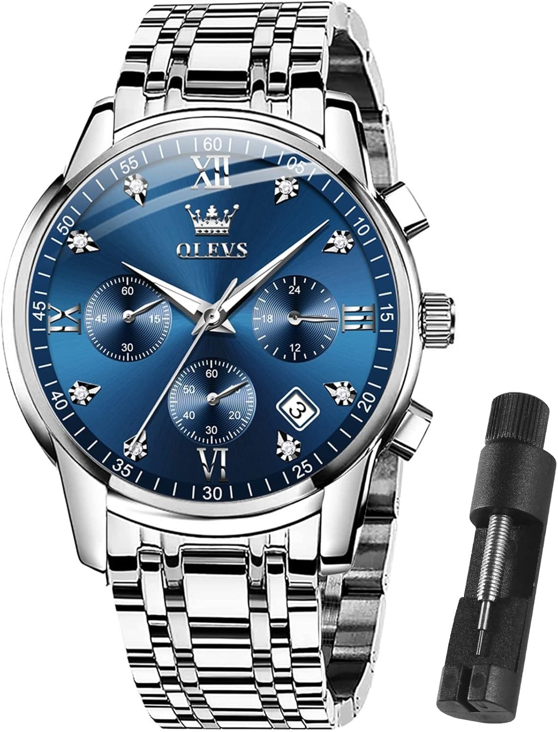 Luxury Multi-Dial Waterproof Men’s Chronograph Watch – Luminous Elegant Design