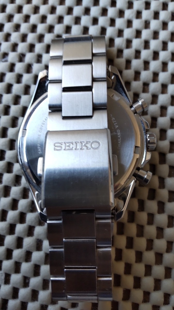 SEIKO SELECTION SBPY165 White Panda Solar Chronograph Men’s Watch Used