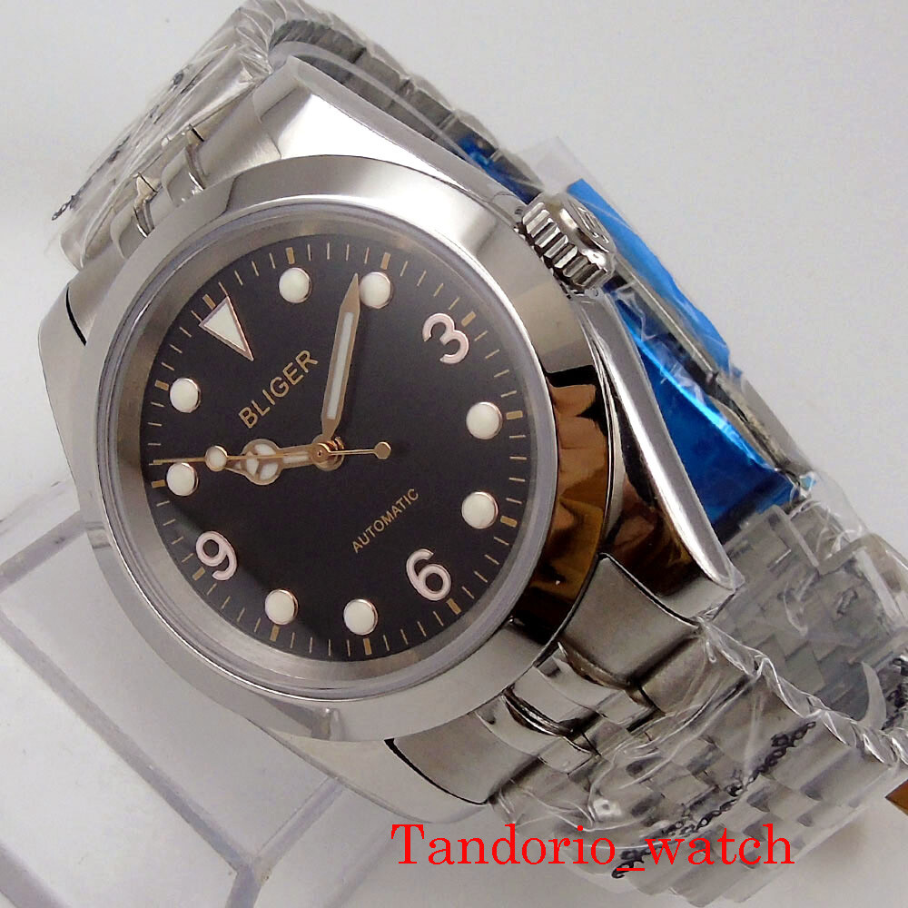 Bliger NH35A PT5000 Automatic Men Watch Sapphire Glass Rose Gold Marks Date