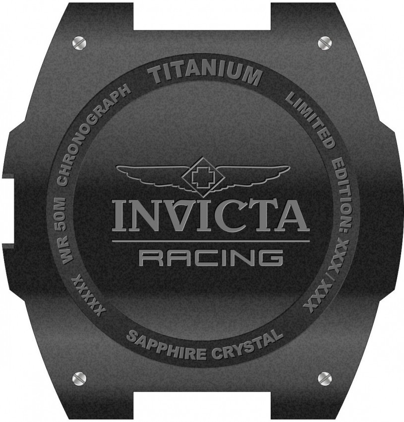 NEW INVICTA RACING 46643 SWISS RONDA BLACK CHRONOGRAPH TITANIUM SAPPHIRE LE 47MM