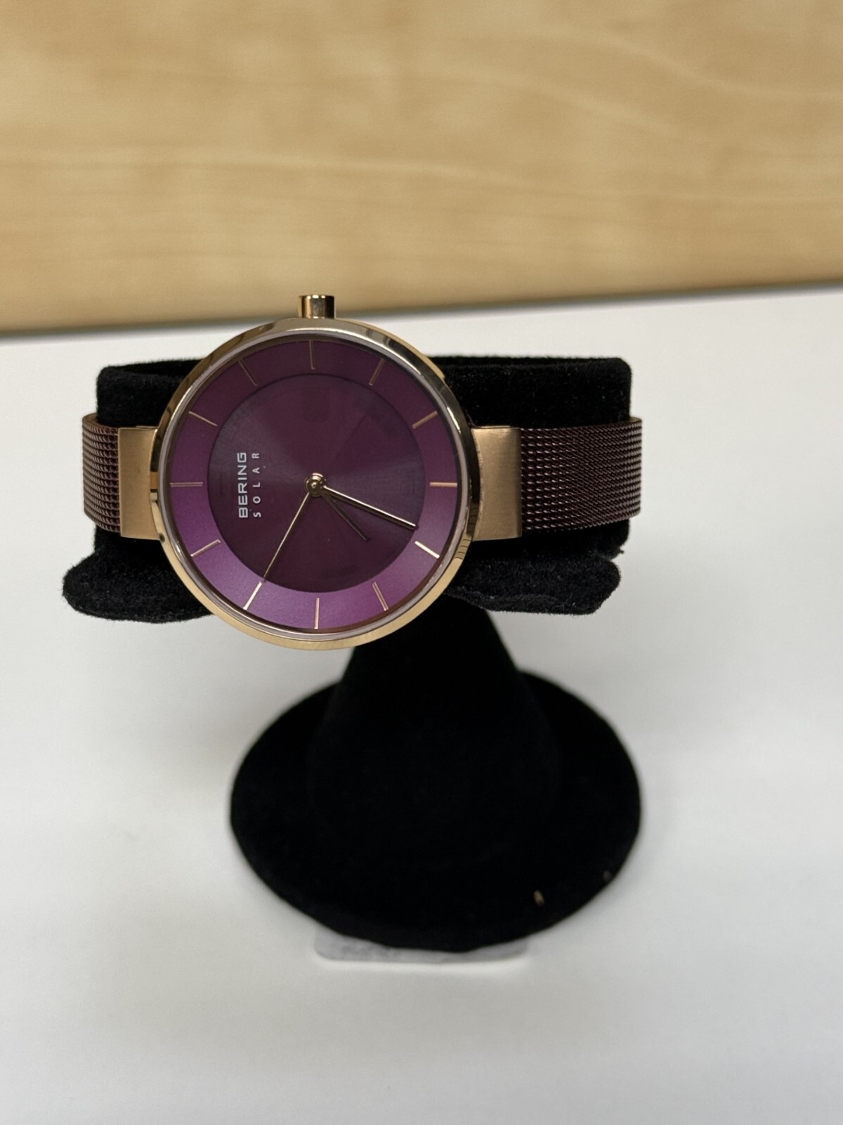 Bering 14631-969 Solar Polished Brushed Rose Gold Women’s Bracelet Watch