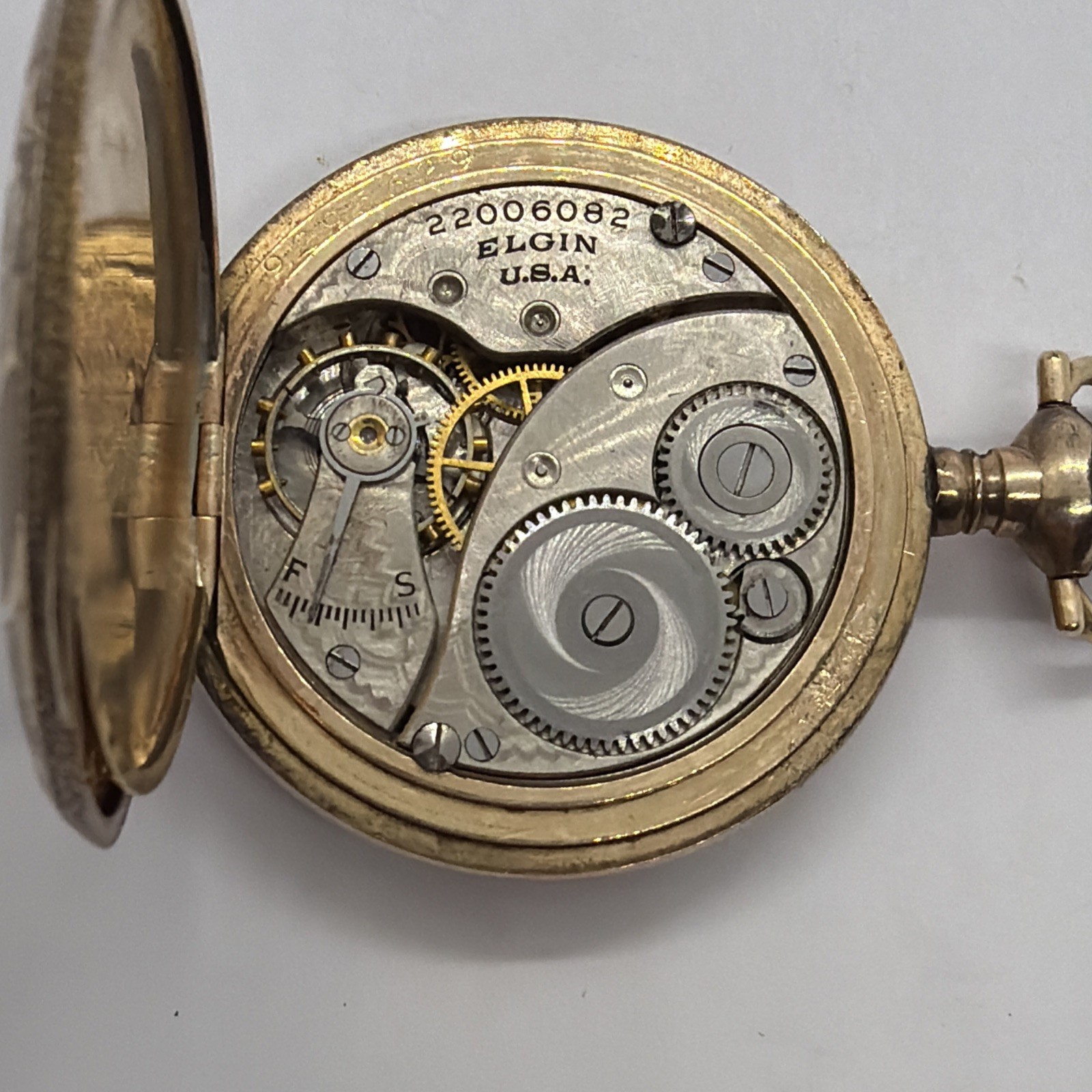 Elgin Beautiful 14K 20Yr Gold Filled Hunting Case Pocket Watch Runs