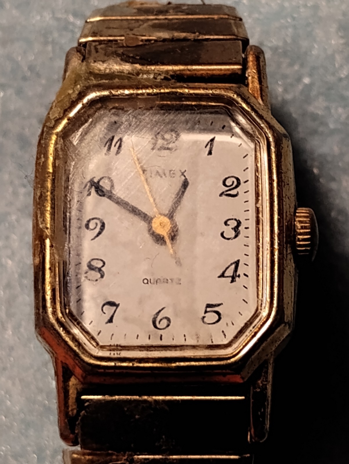 Vintage 1980’s Timex T Cell Women’s Watch Gold Stretch Expansion Band Parts Only