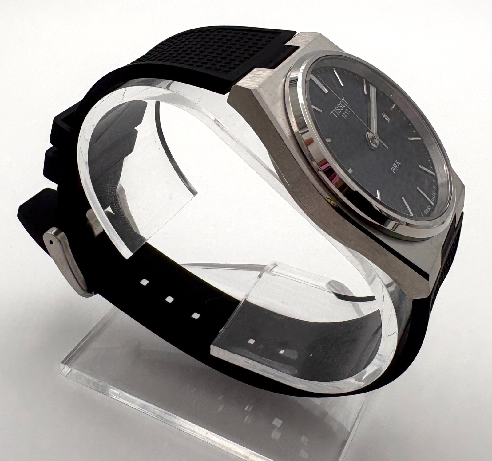 TISSOT PRX Blue Dial Black Rubber 40mm Men’s Quartz Watch T137.410.17.041.00