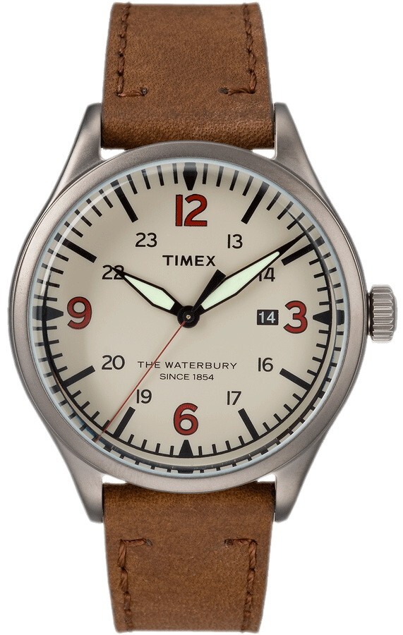 Timex Waterbury Heritage Traditional Leather Strap Men’s Watch TW2R38600