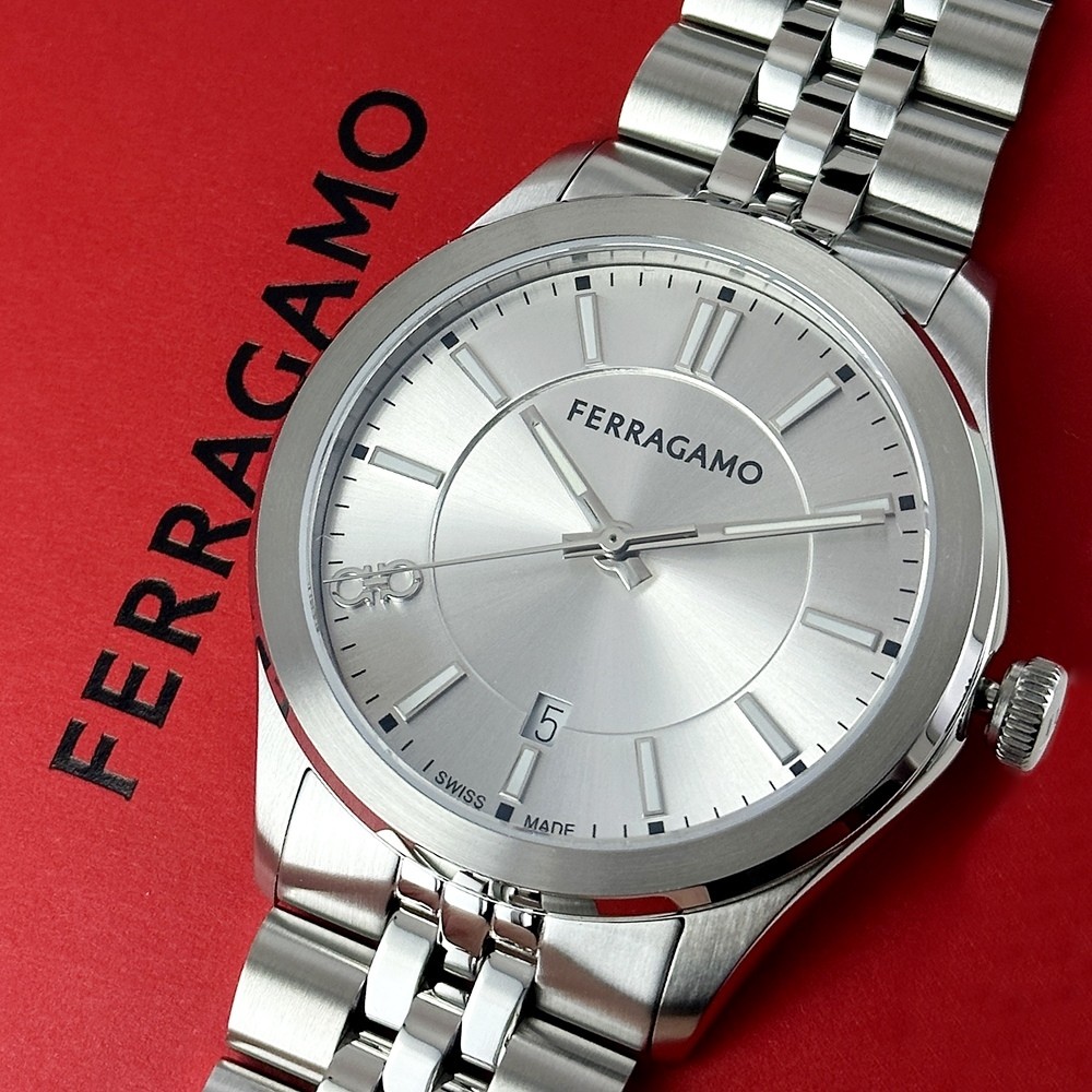 [B1Y] Salvatore Ferragamo Men’s Watch Simple Quartz Stainless Steel [w2w]