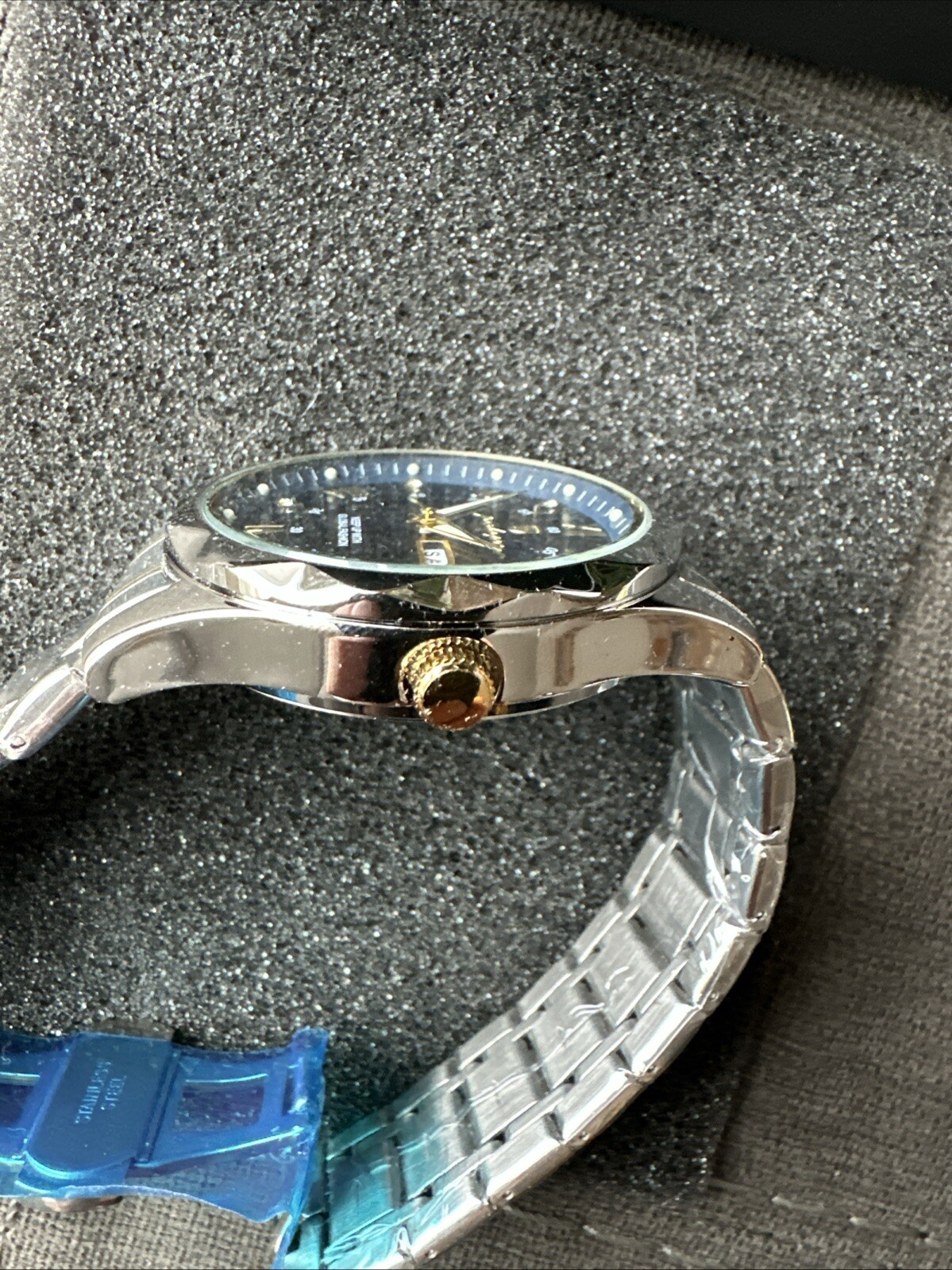 POEDAGAR Mens Luxury Watch Day Of Week & Month Water Resistant Stainless NEW