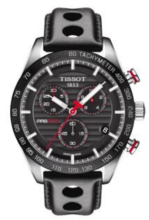 Tissot T-Sport PRS 516 Black Dial Leather Strap Men’s Watch T100.417.16.051.00