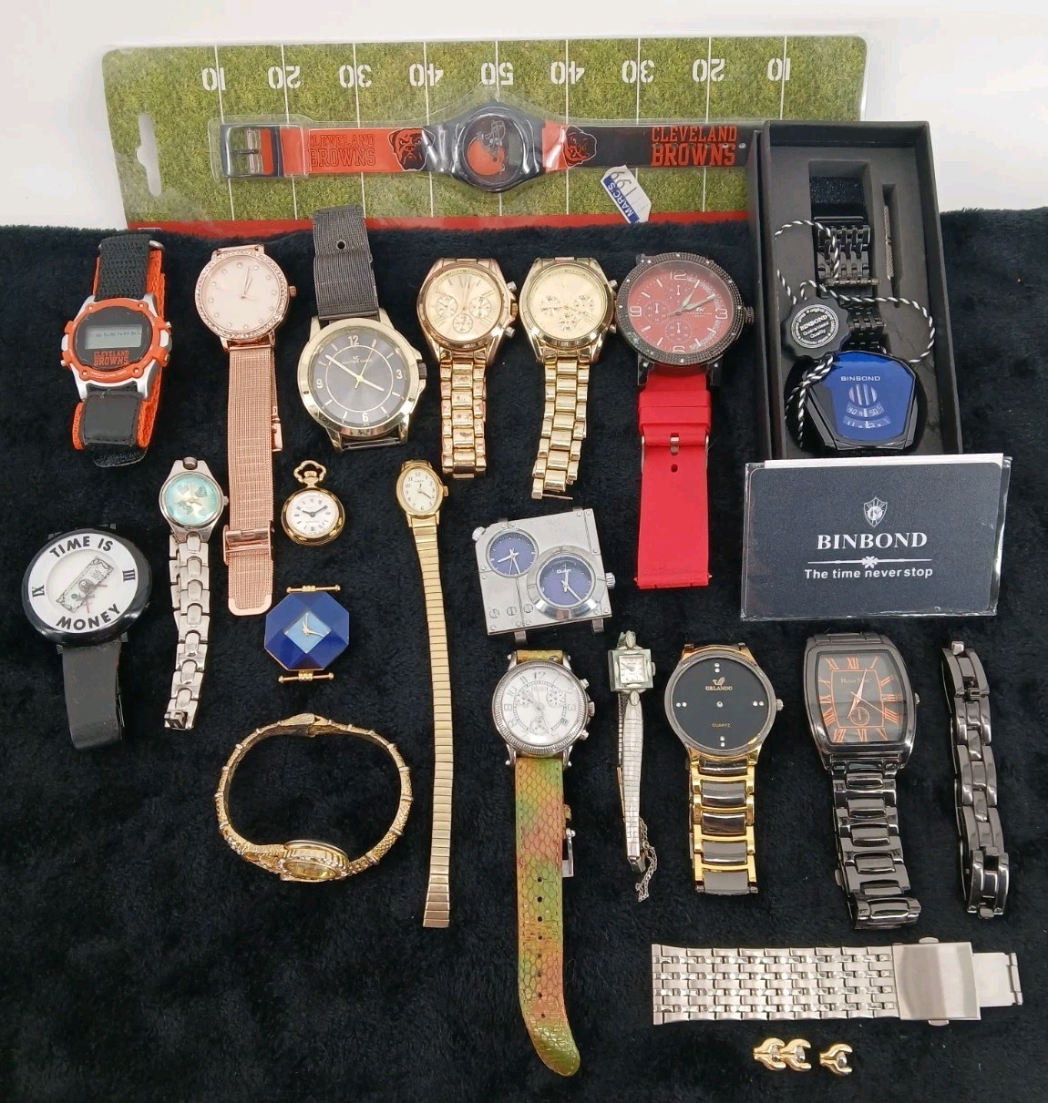 20 Watch Lot Parts Repair Ecclissi Sterling Austin 10K Gold Binbond