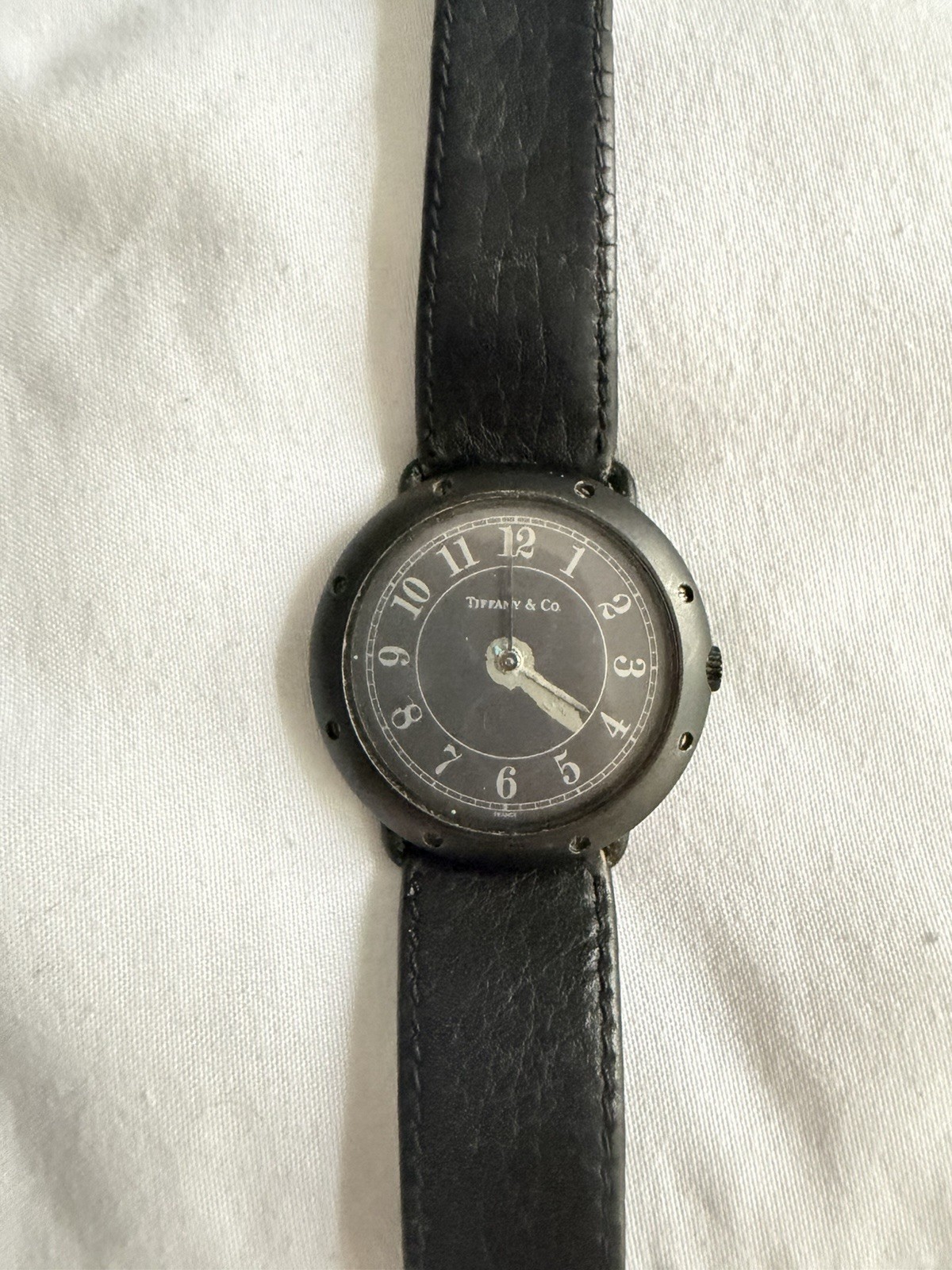 Authentic Vintage Tiffany & Co. Black PVD Matte Stainless Steel Watch ‘90s As-Is