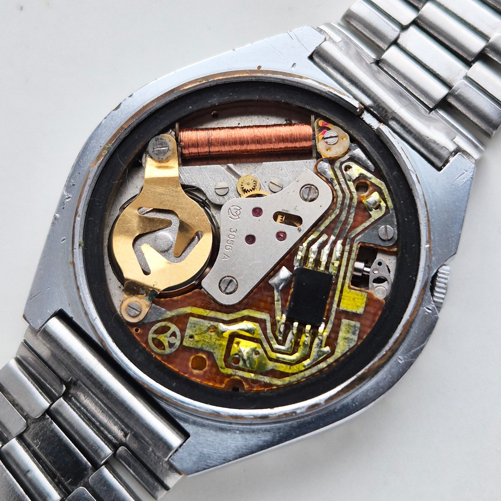 💥 SLAVA 3056A Original Vintage Soviet Men’s Quartz Wrist Watch 1980s Waterproof