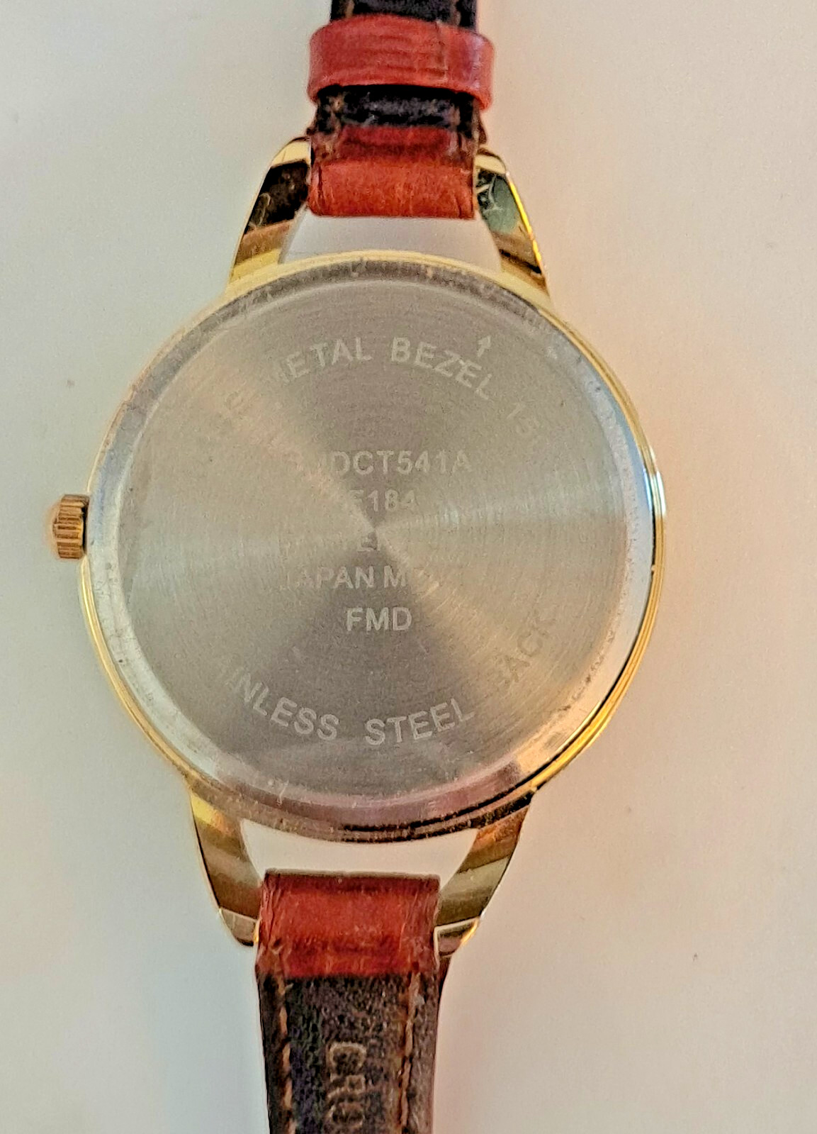 Valletta Women’s 8.5 In Goldtone Watch Brown Band New Battery