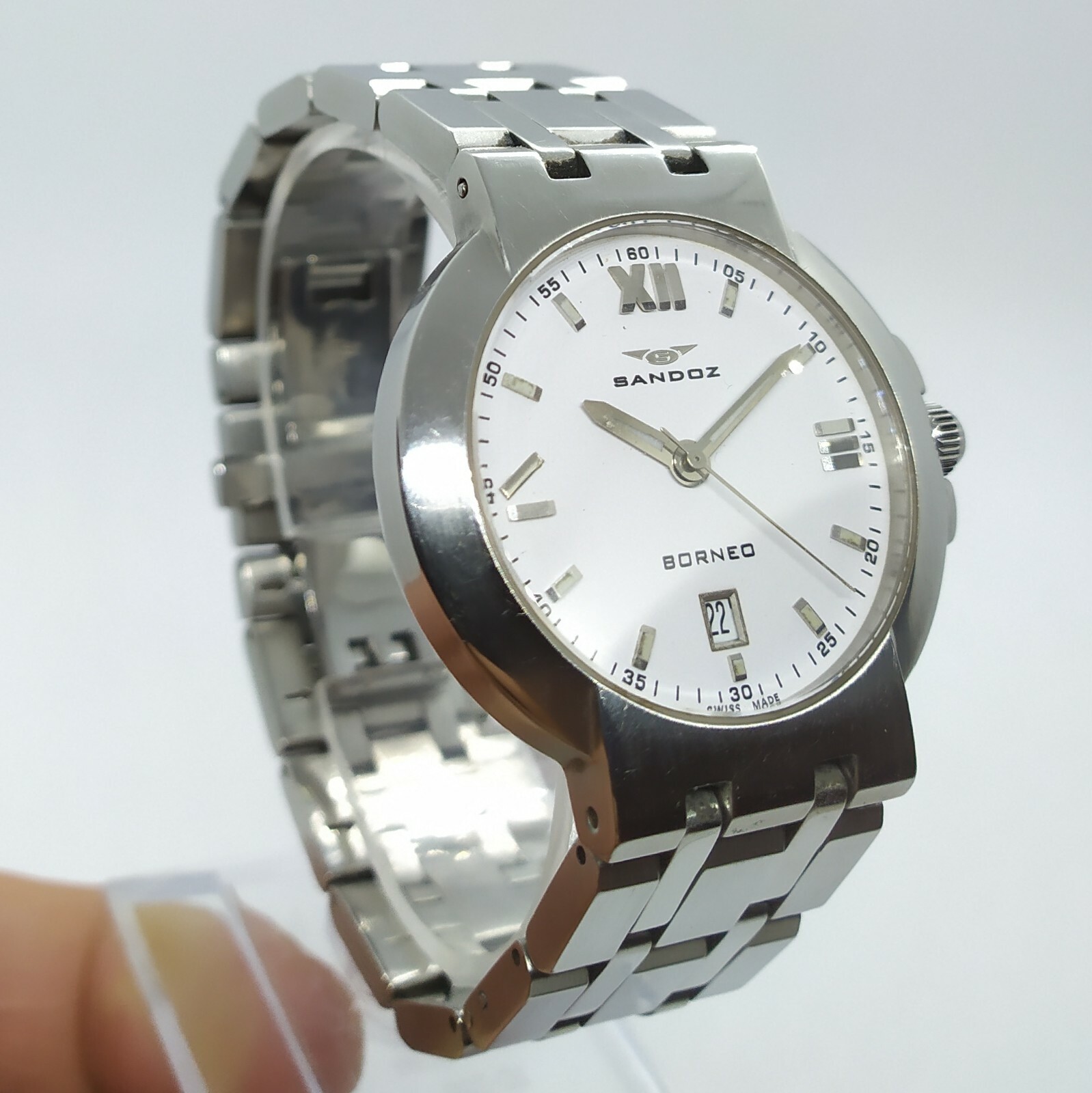 Sandoz 100m Sapphire Crystal Men’s Watch Sandoz Borneo Vintage Swiss Made 38mm