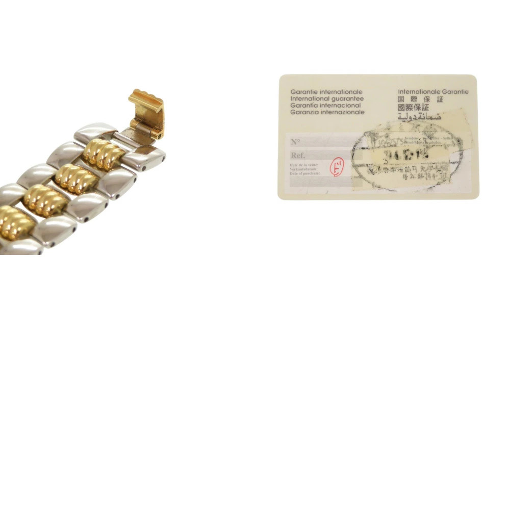 Used Christian Dior Guaranteed Octagon 45.204 SS Silver Gold Quartz Watch