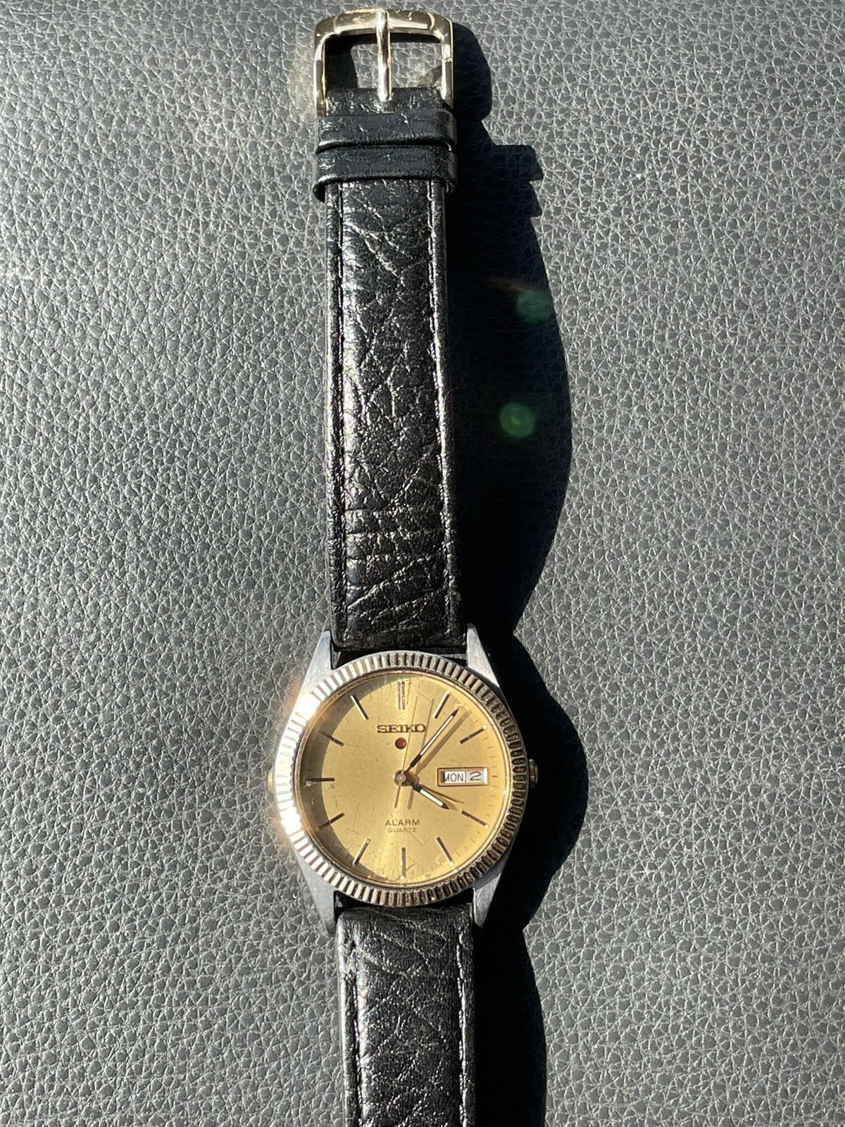 Seiko 5C23-7009 Alarm Day Date Mens Quartz Watch – FOR PARTS/REPAIR