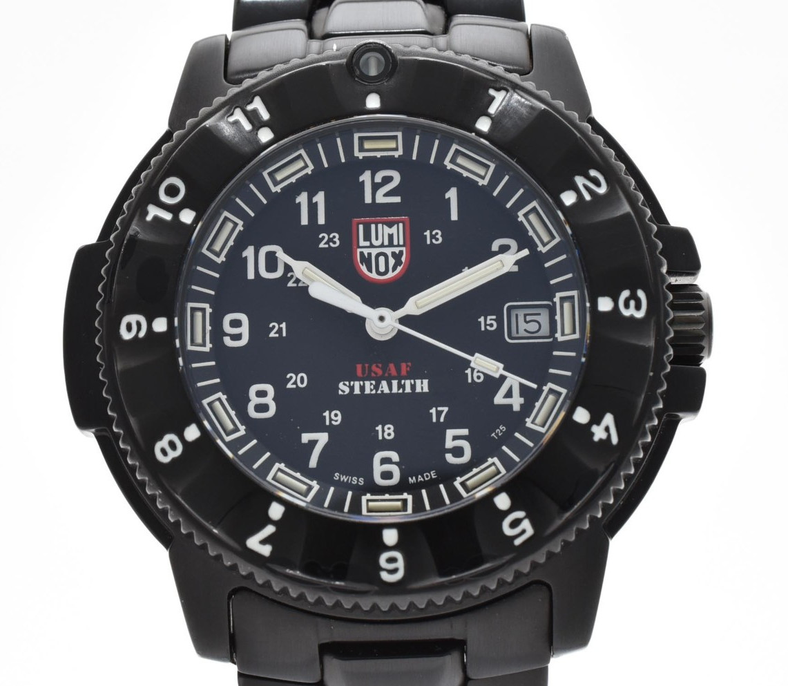 ▶️Luminox F-117 Nighthawk Stealth 3400 Series Quartz Men’s Watch Black PVD Swiss