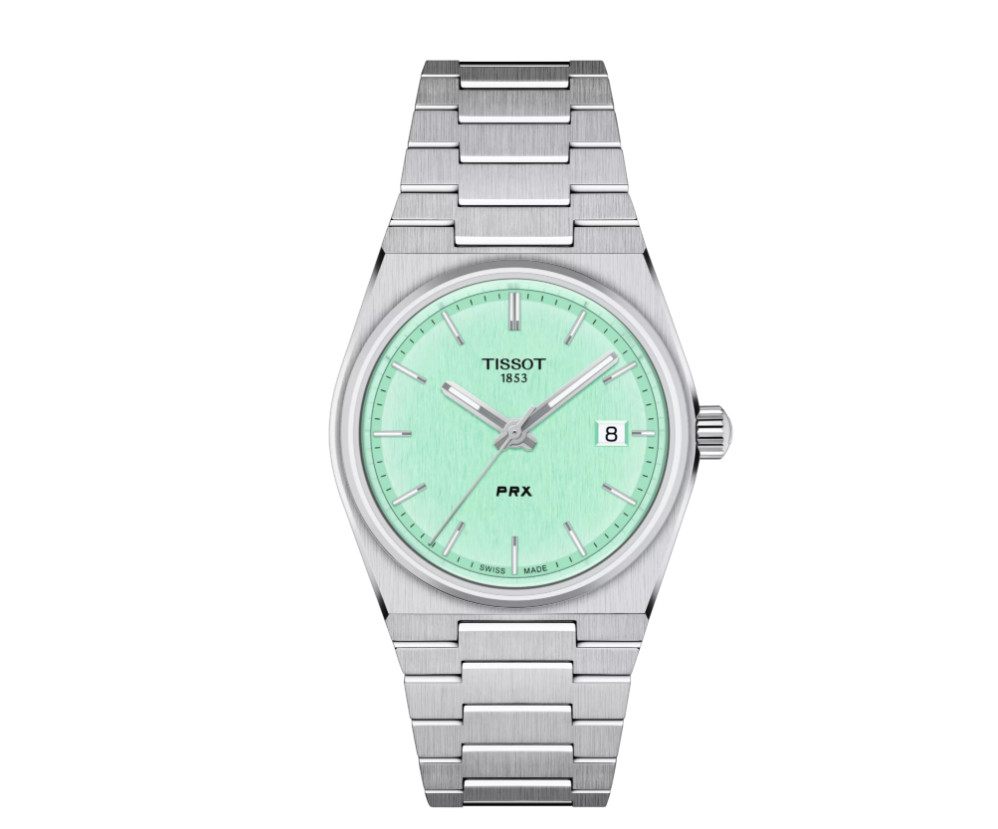 Tissot PRX Light Green Dial Quartz EOL 35mm Womens Watch T1372101109100