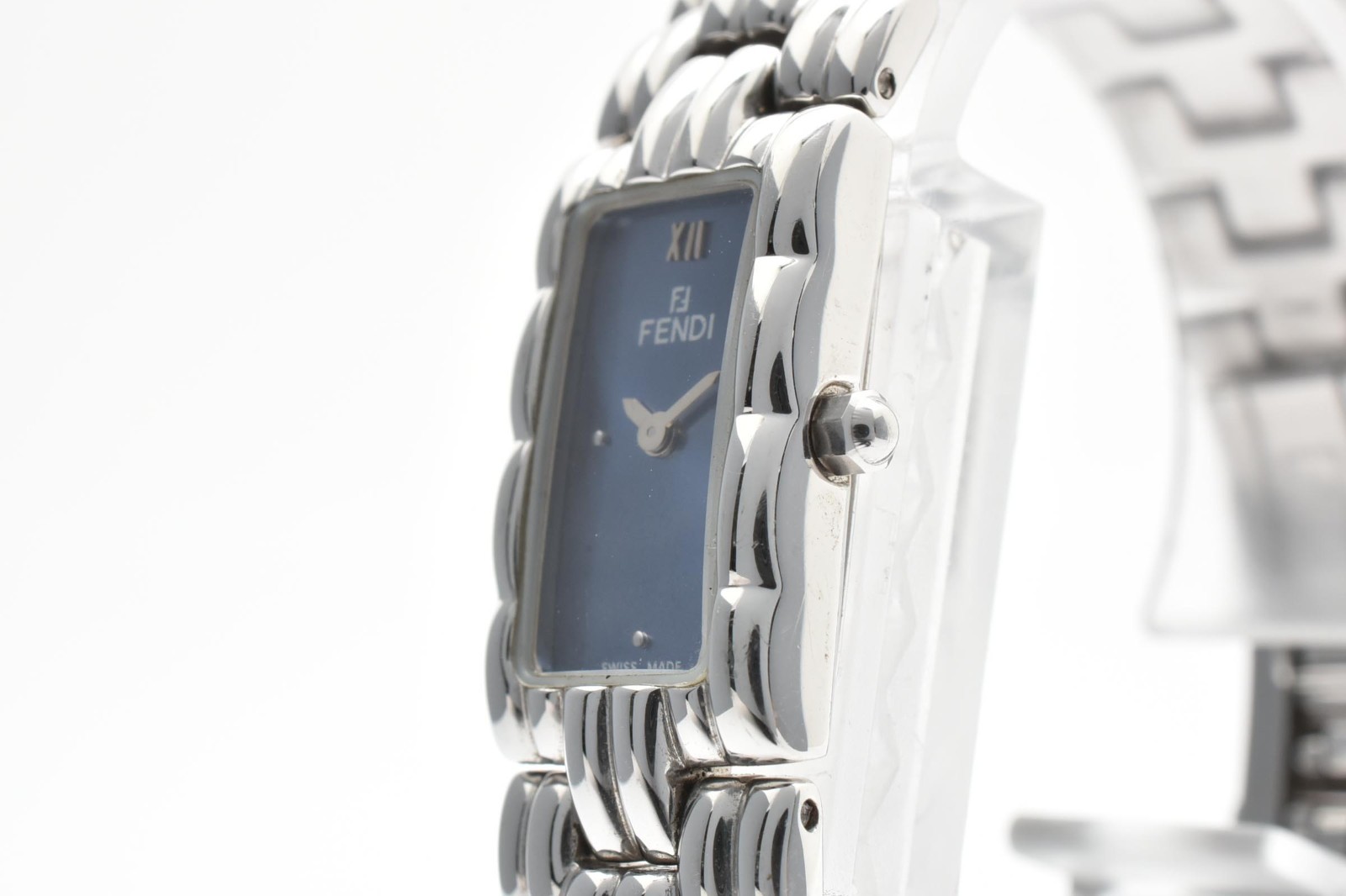 [NEAR MINT] FENDI Orologi 660L Navy Dial silver Ladies Quartz Watch From JAPAN