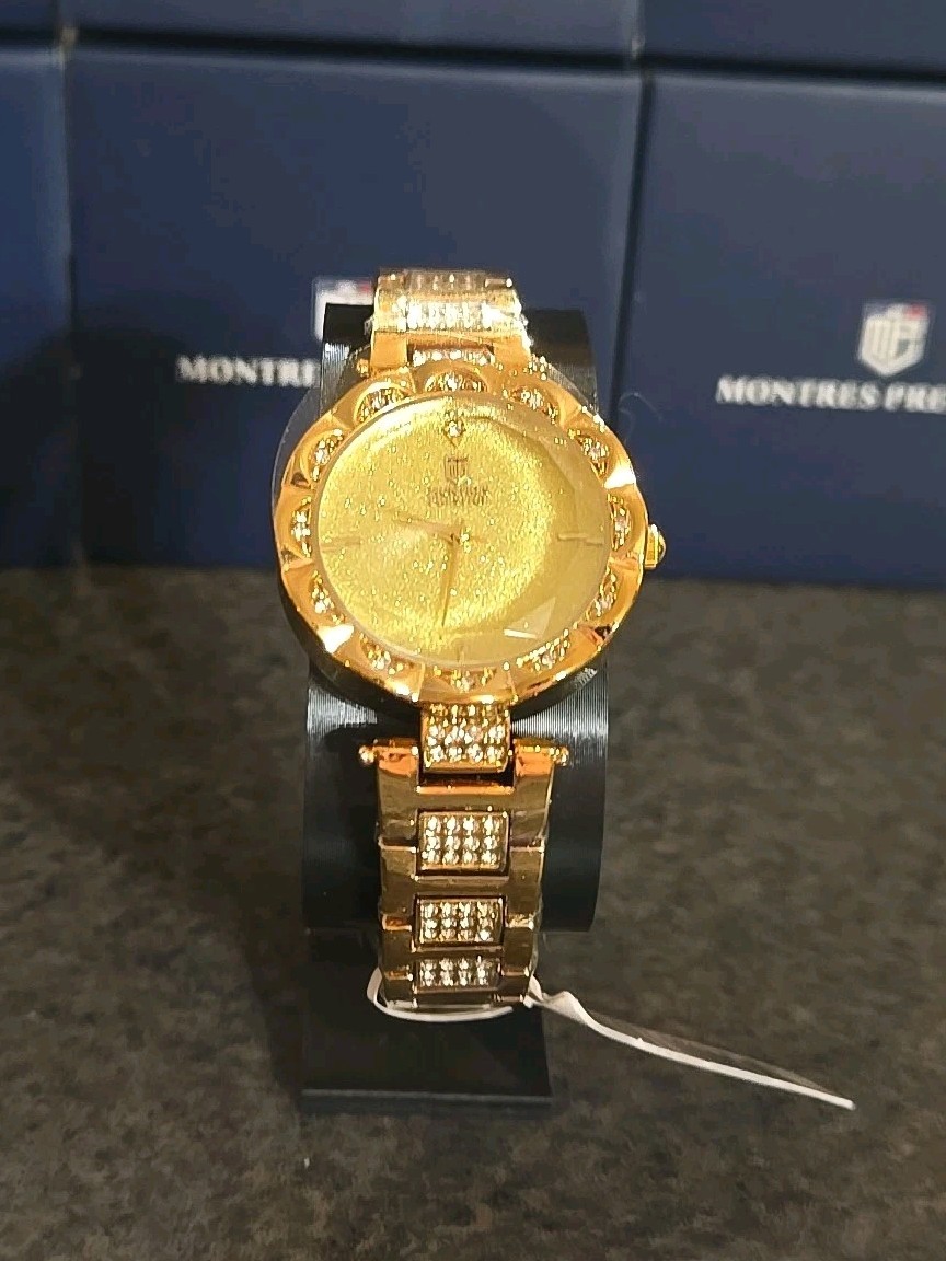 Woman’s Invicta Montres Prestige X 33mm Gold Tone And Jewels W Yellow MPW-0205