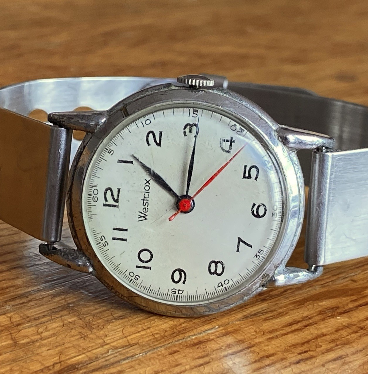 1950’s Westclox Red Second Military Men’s 31mm Vintage Mechanical Watch (READ)